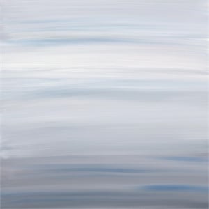 Giant Art 84x84 Blue Stripes Fine Art Giant Canvas Print in White