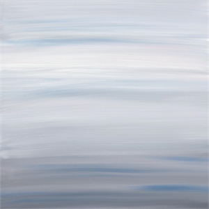 Giant Art 72x72 Blue Stripes Fine Art Giant Canvas Print in White