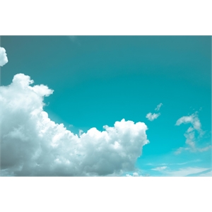 Giant Art 72x48 Blue sky Fine Art Giant Canvas Print in White