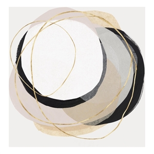 Giant Art 72x72 Ring of Gold I Fine Art Giant Canvas Print in White