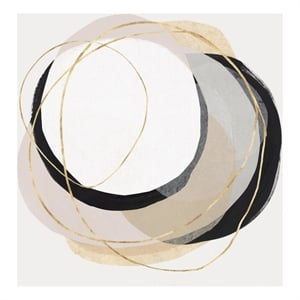 Giant Art 54x54 Ring of Gold I Fine Art Giant Canvas Print in White