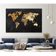 Giant Art 72x48 Dramatic World Map Fine Art Giant Canvas Print in Multi-Color