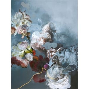 Giant Art 72x54 Haute Couture Blue Fine Art Giant Canvas Print in Red