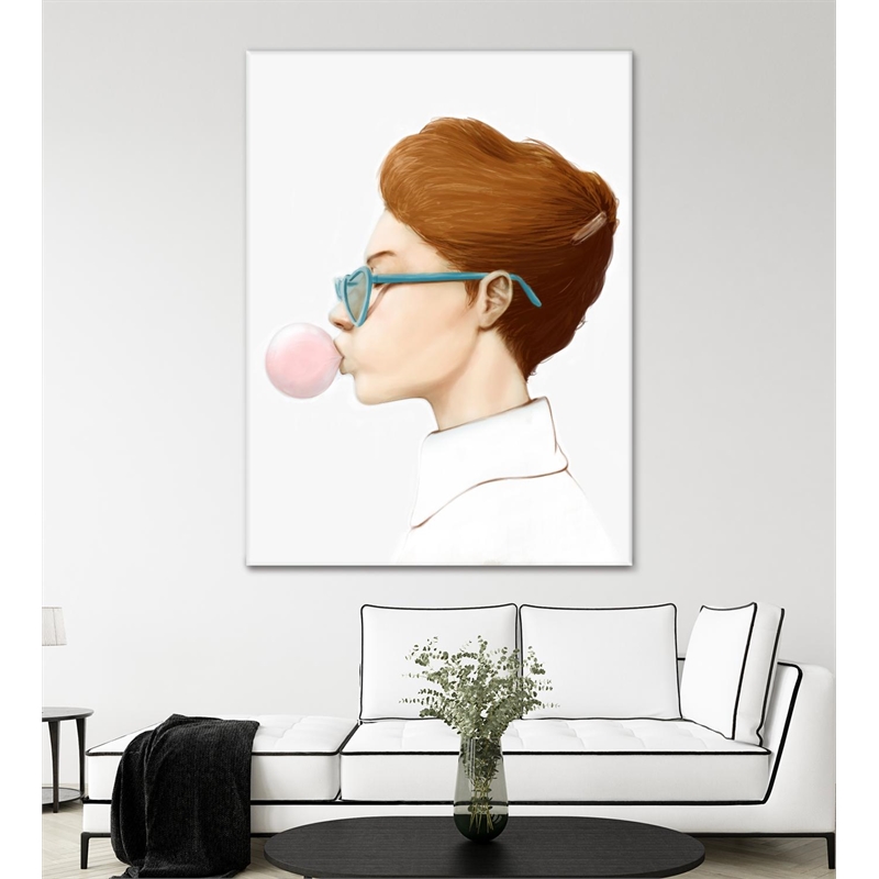 Giant Art 72x54 See Me See Me Fine Art Giant Canvas Print in White