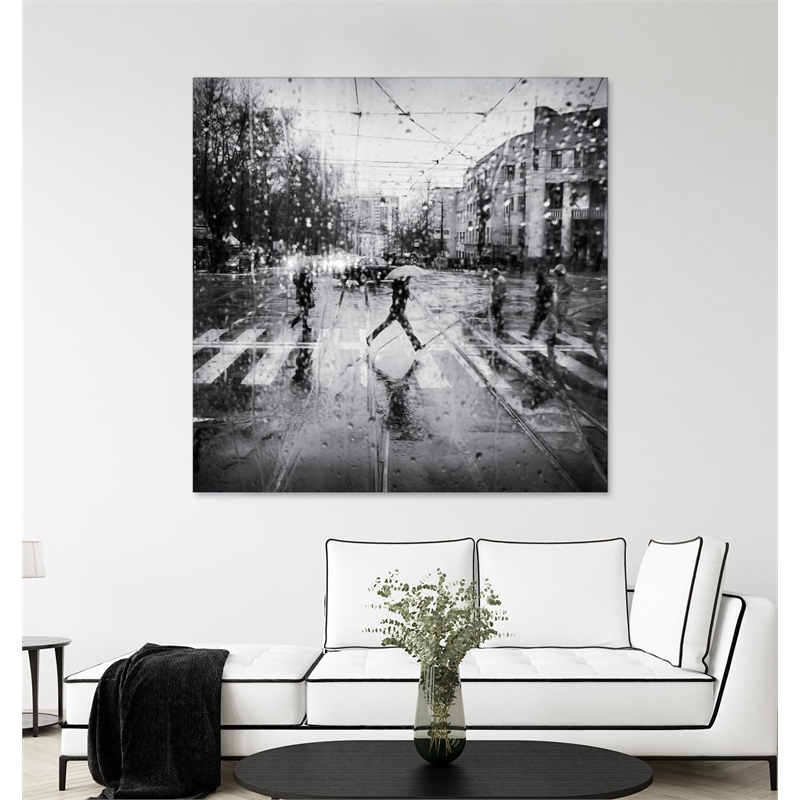 Giant Art 72x72 The Decisive Leap Fine Art Giant Canvas Print in White