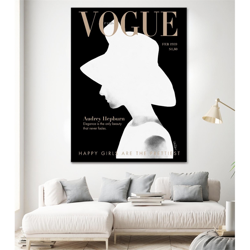 Giant Art 72x54 Audrey Vogue Fine Art Giant Canvas Print in Multi-Color