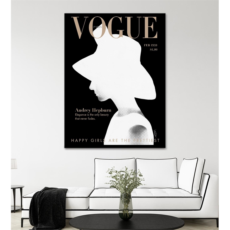 Giant Art 72x54 Audrey Vogue Fine Art Giant Canvas Print in Multi-Color
