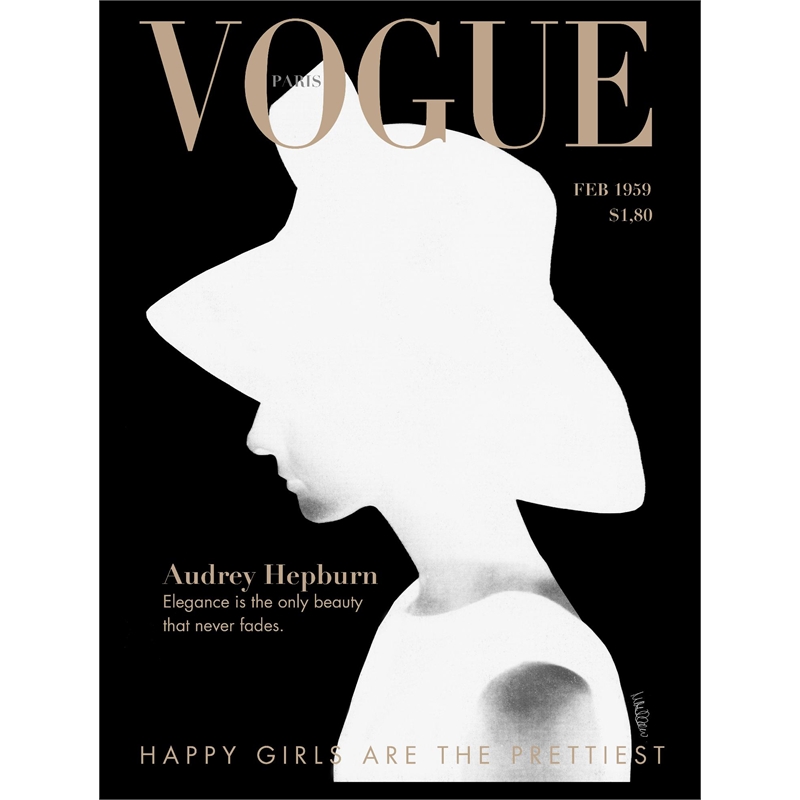 Giant Art 72x54 Audrey Vogue Fine Art Giant Canvas Print in Multi-Color