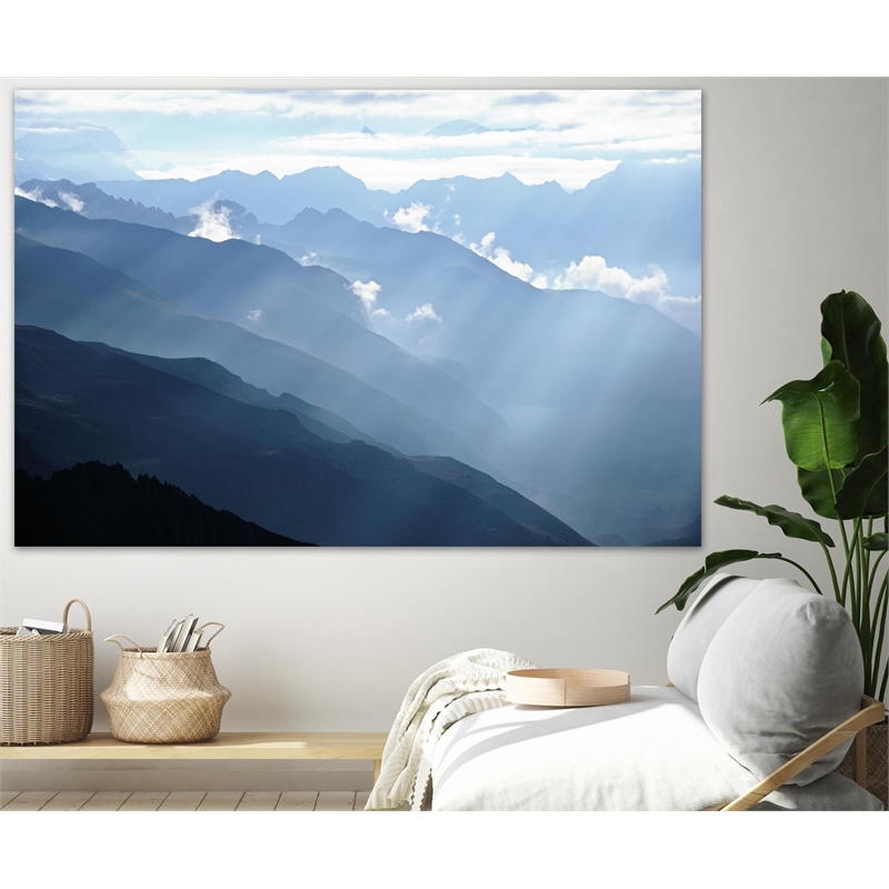 Giant Art 72x48 Himalayan Mountains Fine Art Giant Canvas Print in Multi-Color