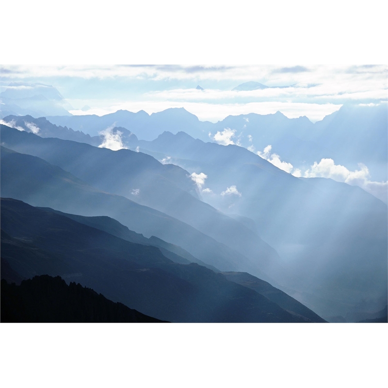 Giant Art 72x48 Himalayan Mountains Fine Art Giant Canvas Print in Multi-Color