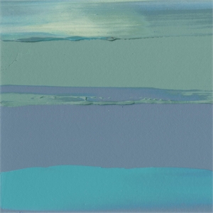 Giant Art 84x84 Blue Coast II Fine Art Giant Canvas Print in Green