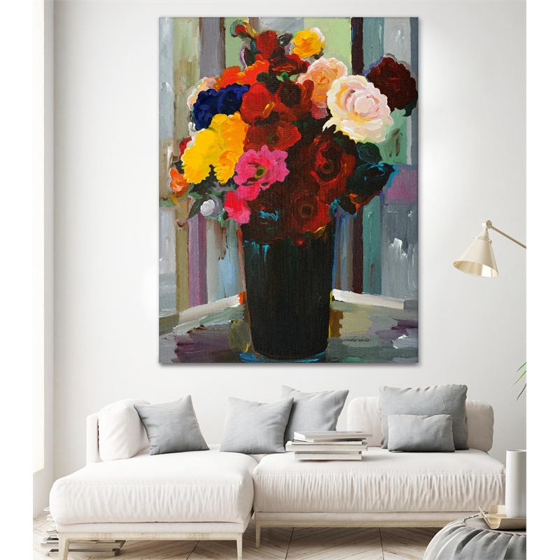 Giant Art 72x54 Bold Bouquet Fine Art Giant Canvas Print in Multi-Color