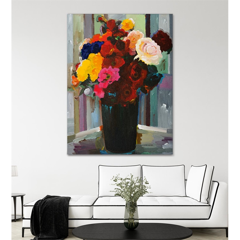Giant Art 72x54 Bold Bouquet Fine Art Giant Canvas Print in Multi-Color