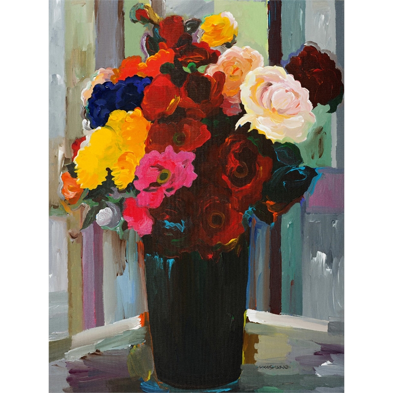 Giant Art 72x54 Bold Bouquet Fine Art Giant Canvas Print in Multi-Color