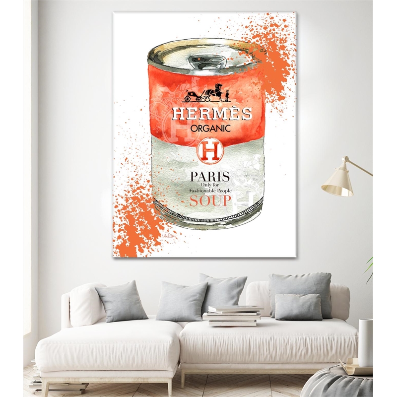 Giant Art 72x54 Hermes Soup Fine Art Giant Canvas Print in Multi-Color