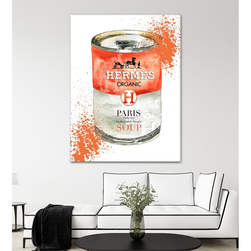 Giant Art 72x54 Hermes Soup Fine Art Giant Canvas Print in Multi-Color