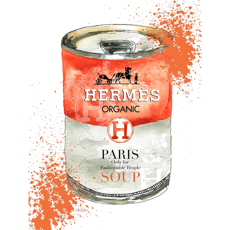 Giant Art 72x54 Hermes Soup Fine Art Giant Canvas Print in Multi-Color