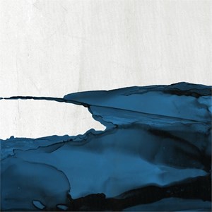 Giant Art 54x54 Royal Blue Escape II Fine Art Giant Canvas Print in Multi-Color