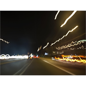 Giant Art 72x54 Traffic Abstract 2 Fine Art Giant Canvas Print in Yellow