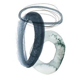 Giant Art 72x54 Looping Abstract I Fine Art Giant Canvas Print in Green