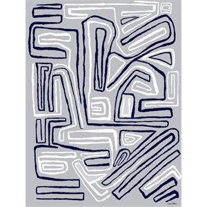 Giant Art 72x54 Centric -Blue Ice - 8 Fine Art Giant Canvas Print in White