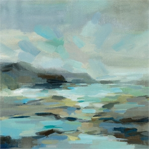 Giant Art 54x54 Blue Lagoon Fine Art Giant Canvas Print in Multi-Color