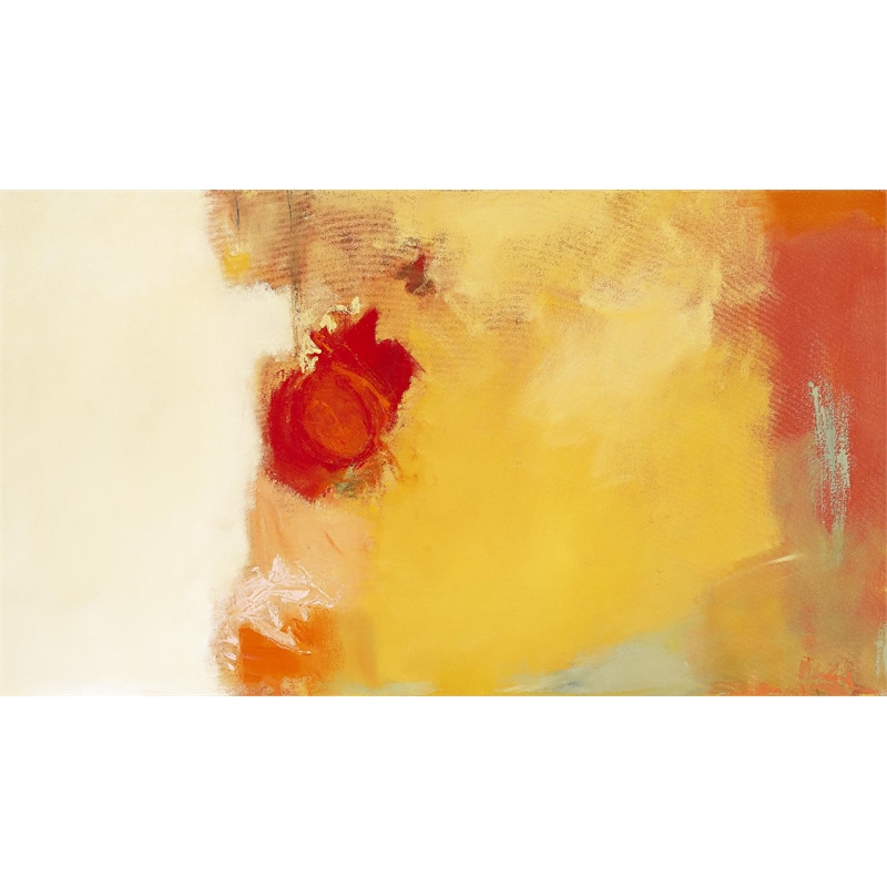 Giant Art 84x48  Red Note Fine Art Giant Canvas Print in Yellow