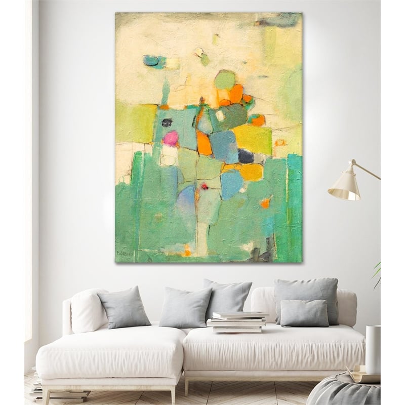 Giant Art 72x54 Majestic Fine Art Giant Canvas Print in Turquoise