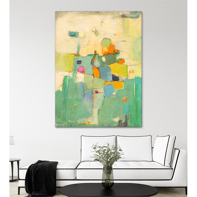 Giant Art 72x54 Majestic Fine Art Giant Canvas Print in Turquoise