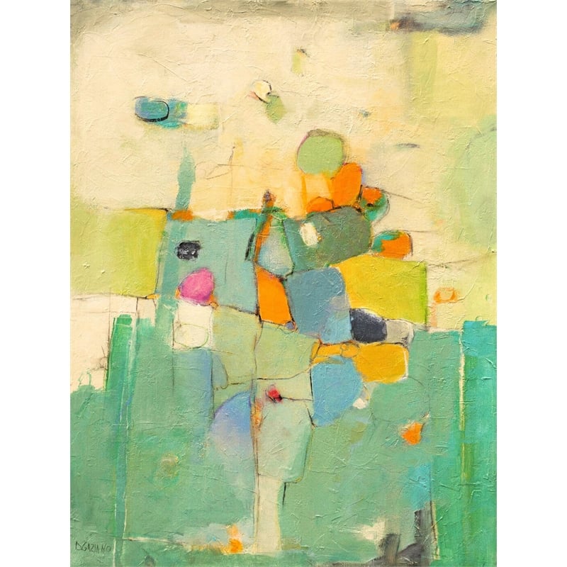 Giant Art 72x54 Majestic Fine Art Giant Canvas Print in Turquoise