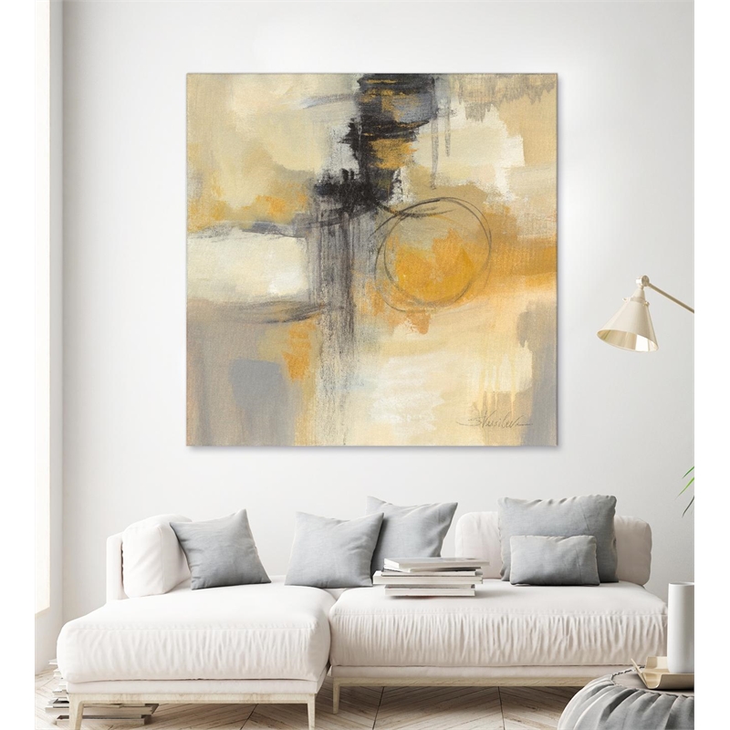 Giant Art 54x54 Solar Path II Fine Art Giant Canvas Print in Yellow
