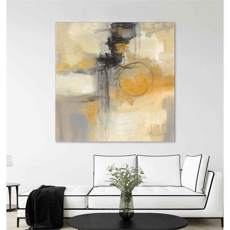 Giant Art 54x54 Solar Path II Fine Art Giant Canvas Print in Yellow
