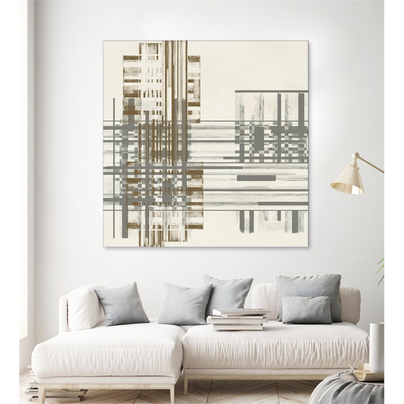 Giant Art 72x72 Matrix Illusion I Fine Art Giant Canvas Print in Multi-Color