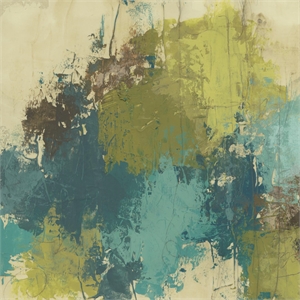 Giant Art 54x54 Blue Monday II Fine Art Giant Canvas Print in Green