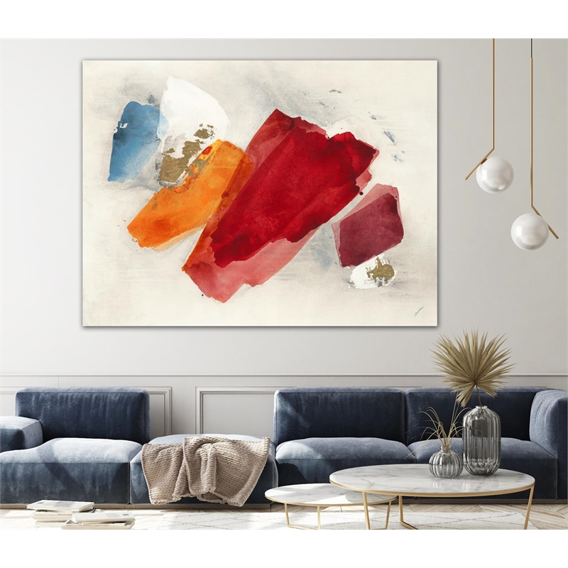 Giant Art 72x54 Equilibrium V4 Fine Art Giant Canvas Print in Red