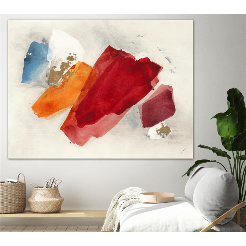 Giant Art 72x54 Equilibrium V4 Fine Art Giant Canvas Print in Red
