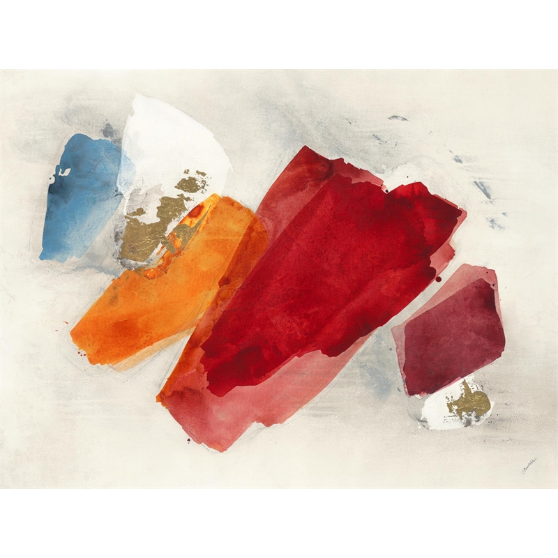 Giant Art 72x54 Equilibrium V4 Fine Art Giant Canvas Print in Red