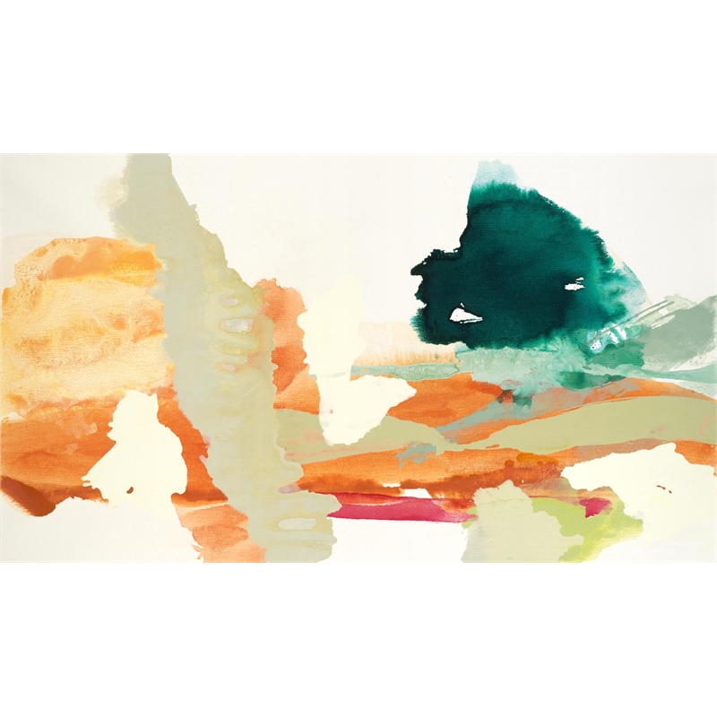 Giant Art 84x48 Warm Waves Fine Art Giant Canvas Print in Turquoise