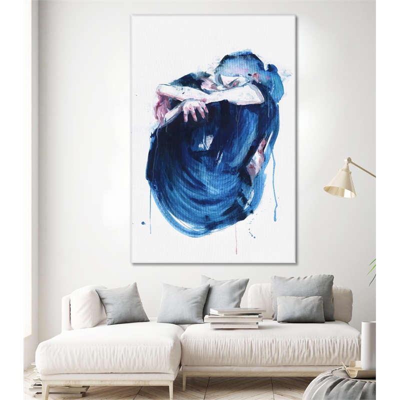 Giant Art 72x48 The Noise of the Sea Fine Art Giant Canvas Print in White