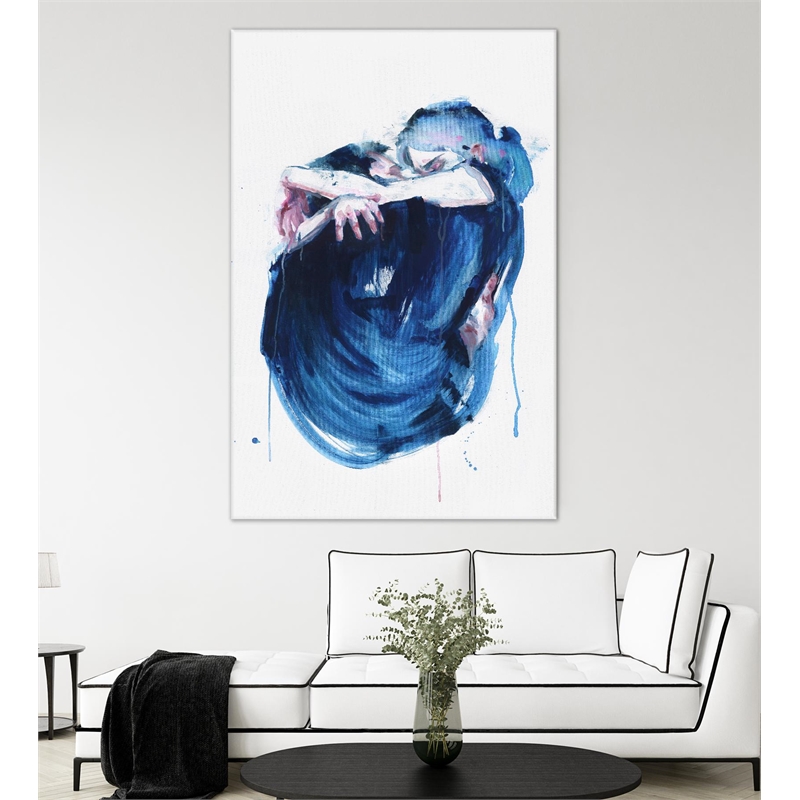 Giant Art 72x48 The Noise of the Sea Fine Art Giant Canvas Print in White