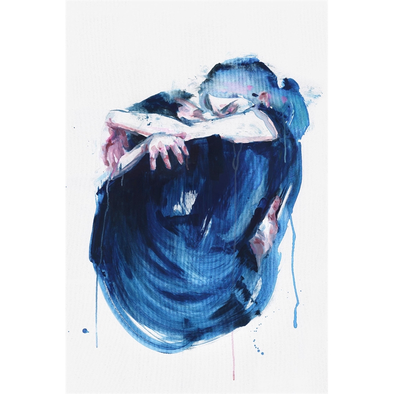 Giant Art 72x48 The Noise of the Sea Fine Art Giant Canvas Print in White