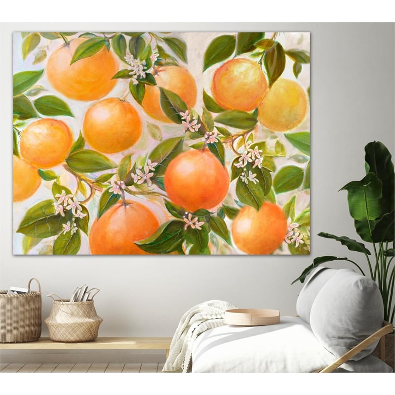 Giant Art 72x54 Tropical Oranges Fine Art Giant Canvas Print in Multi-Color