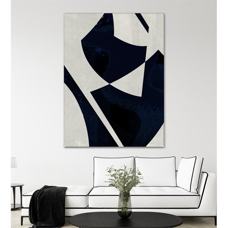 Giant Art 72x54 Black Machine I Fine Art Giant Canvas Print in Multi-Color