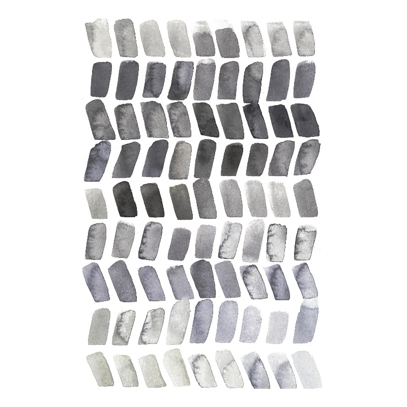 Giant Art 72x54 Watercolor Chevron II Fine Art Giant Canvas Print in White