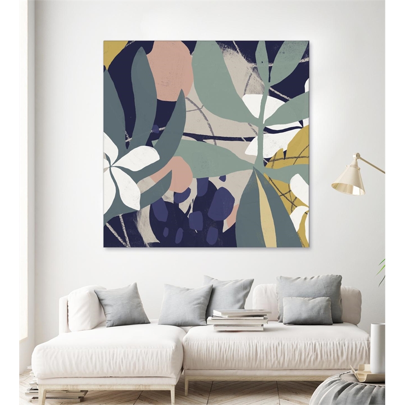 Giant Art 54x54 Tropical Attraction I Fine Art Giant Canvas Print in Yellow