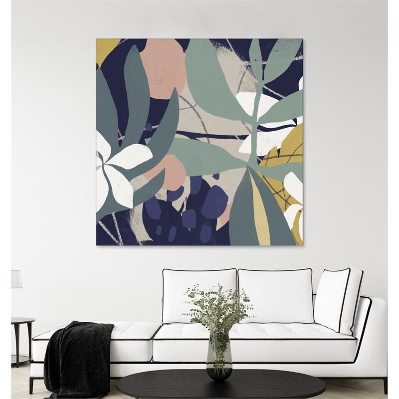 Giant Art 54x54 Tropical Attraction I Fine Art Giant Canvas Print in Yellow