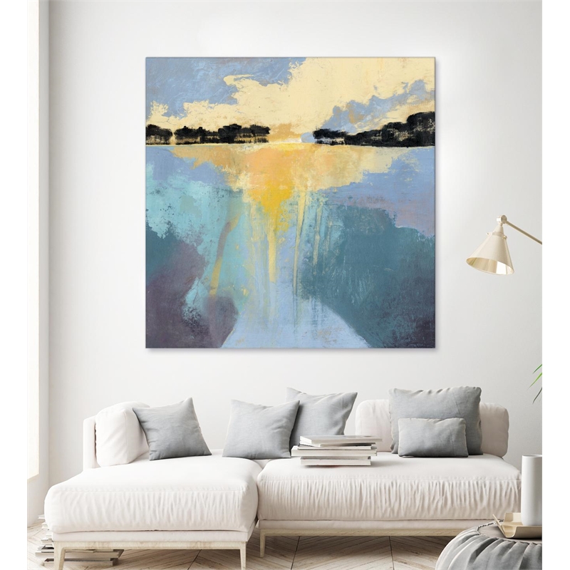 Giant Art 72x72 Back Bay Sun I Fine Art Giant Canvas Print in Multi-Color