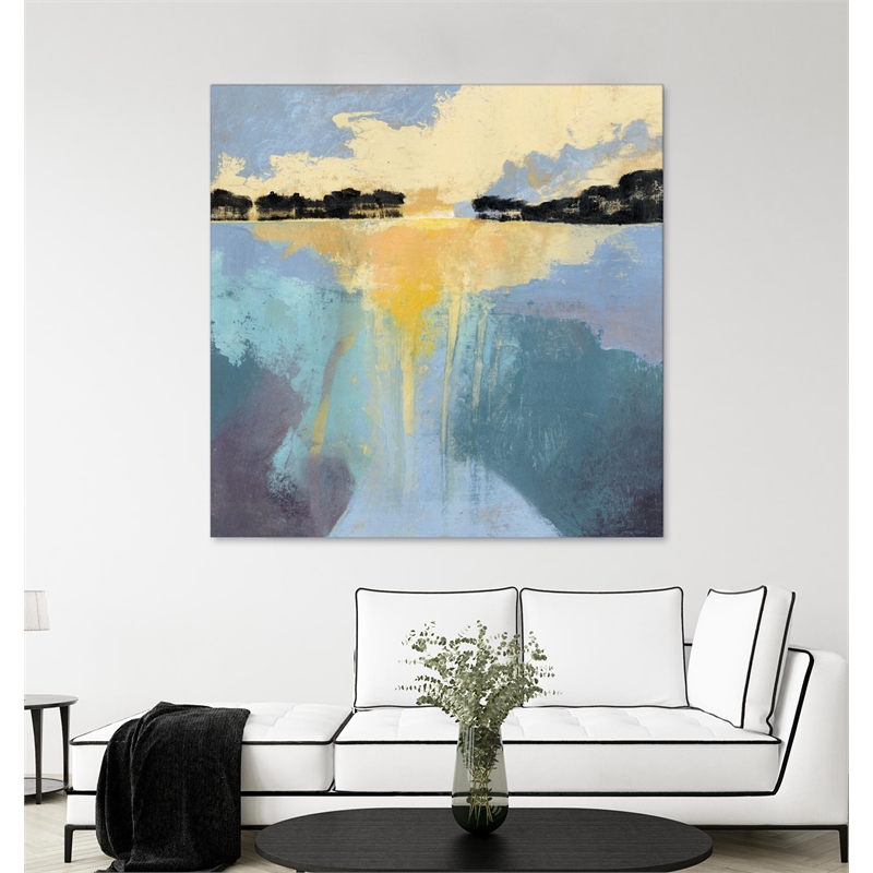 Giant Art 72x72 Back Bay Sun I Fine Art Giant Canvas Print in Multi-Color