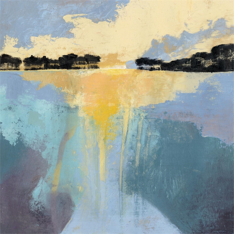 Giant Art 72x72 Back Bay Sun I Fine Art Giant Canvas Print in Multi-Color