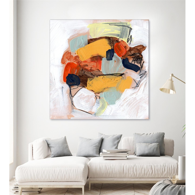 Giant Art 54x54 Lunchbox I Fine Art Giant Canvas Print in Yellow